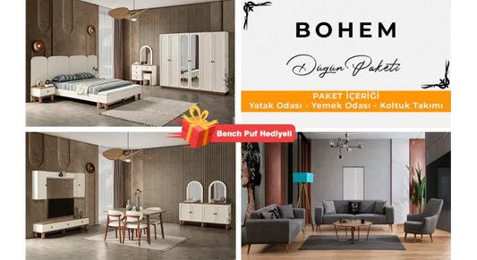 FLYMOB Bohem Düğün Paketi (YÜZLER MDF KASA SUNTALEM MALZEMEDEN ÜRETİLMİŞTİR)