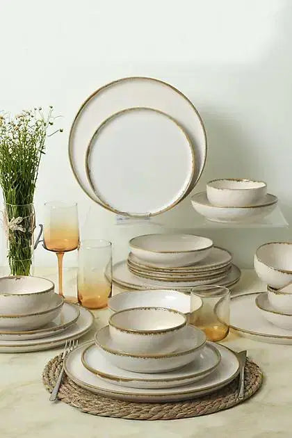 KERAMIKA Straw Nordic Yemek Takımı 24 Parça 6 Kişilik