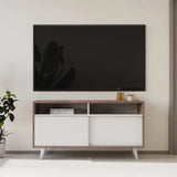 ADORE Retro Slide Tv Sehpası Latte-Mat Lake Beyaz 120x60x40 cm
