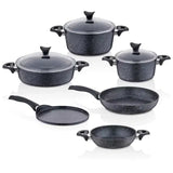 TAC EV Taç Mastercook Pro 9 Parça Granit Tencere Seti Siyah