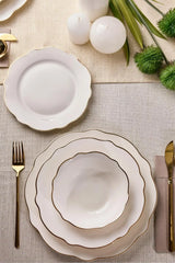 PEROTTI Porselen Gold Bone - 24 Parça Yemek Takimi