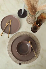 KERAMIKA Nordic Mat Açık Taupe Yemek Takımı 18 Parça 6 Kişilik 958