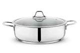 SCHAFER Held Çelik Basık Inox Tencere 28cm - 2 Parça