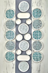 KITCHEN LIFE 22 Parça 6 Kişilik Neometric Stackable Kahvaltı Takımı