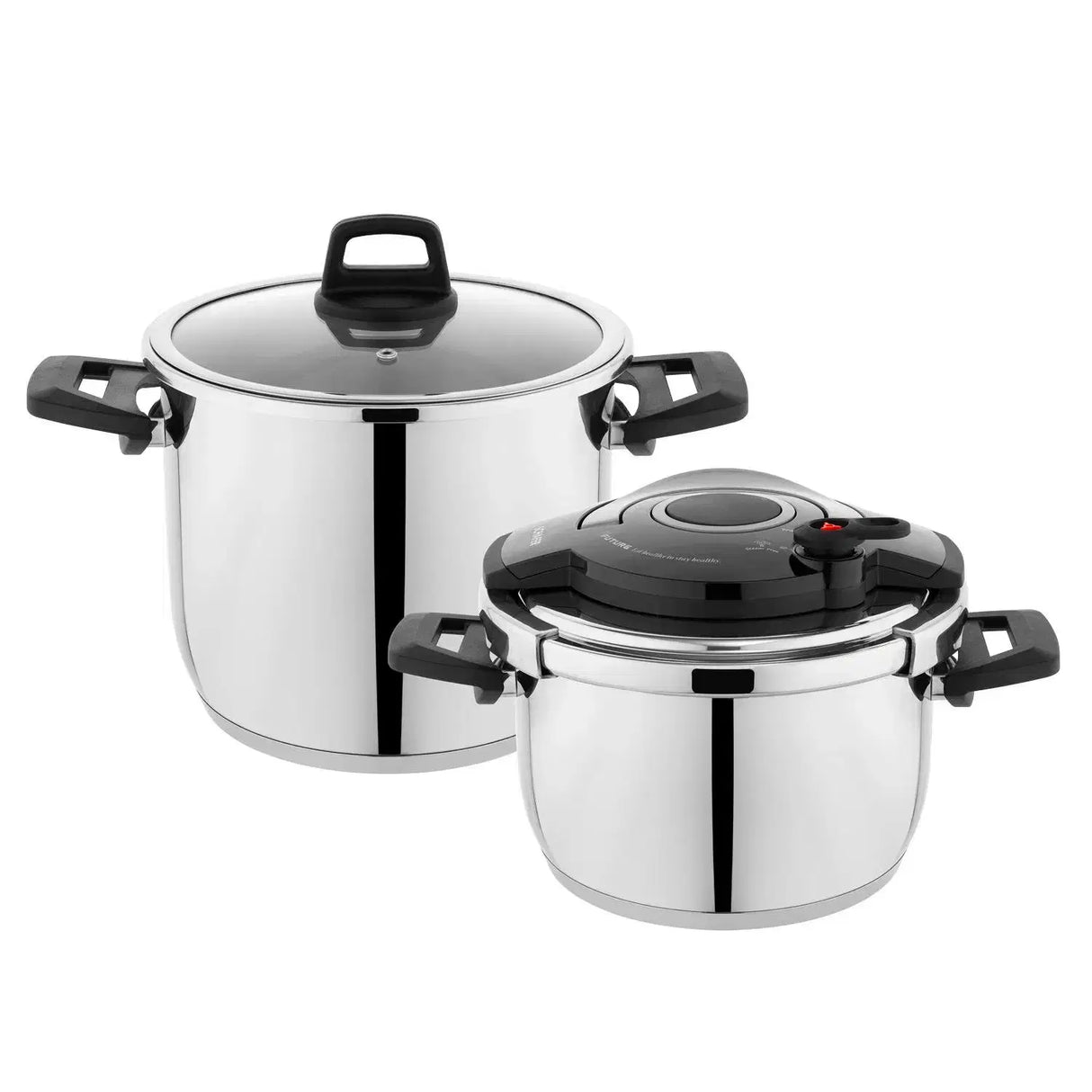 SCHAFER Cooky Düdüklü Tencere Seti 4+6,5L - Siyah/Gri