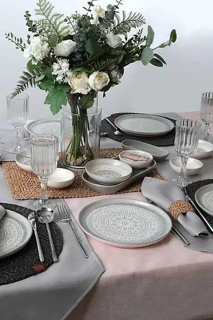 KERAMIKA Keraart Stone Kahvaltı Takımı 18 Parça 6 Kişilik 21426-27