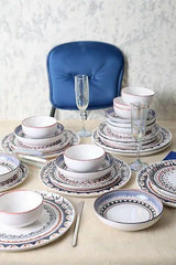 KERAMIKA Keraart Ethnic Yemek Takımı 24 Parça 6 Kişilik 21616-17-28-24