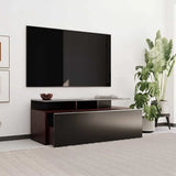 ADORE Vision Çekmeceli Tv Sehpası - Sonoma-Parlak Lake Siyah 117x48x40 cm