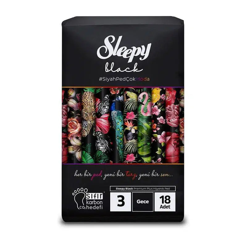 SLEEPY BLACK Hijyenik Ped NO: 3 - 18