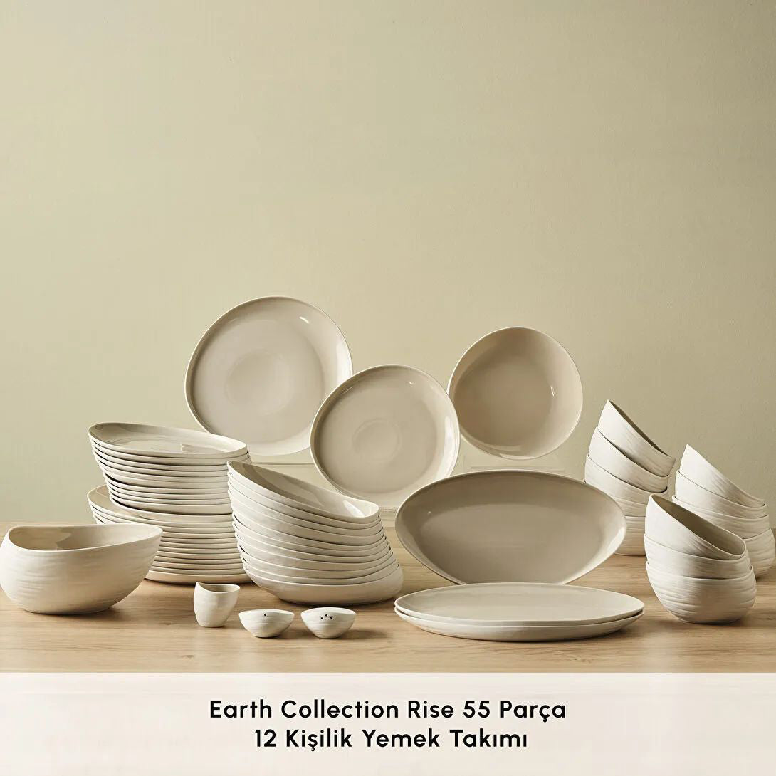 Karaca Red Carpet Earth Collection Rise 55 Parça 12 Kişilik Yemek Takımı