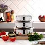 SCHAFER Practi 3 lü Çelik Inox Saklama Kabı - 6 Parça