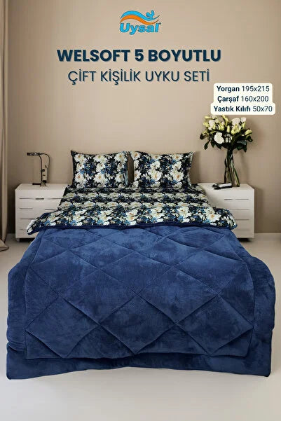 UYSAL WELSOFT 5 BOYUTLU ÇİFT KİŞİLİK UYKU SETİ 195x215