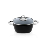 SCHAFER Gastronomie Master Seramik Derin Tencere 24cm - Siyah/Gri