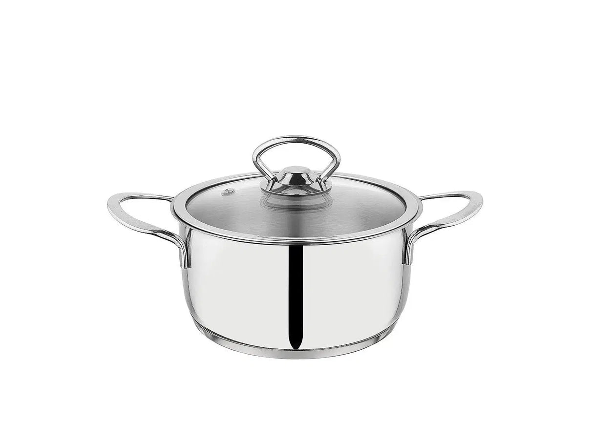 SCHAFER Micro Mini Derin Çelik Tencere 16cm - 2 Parça