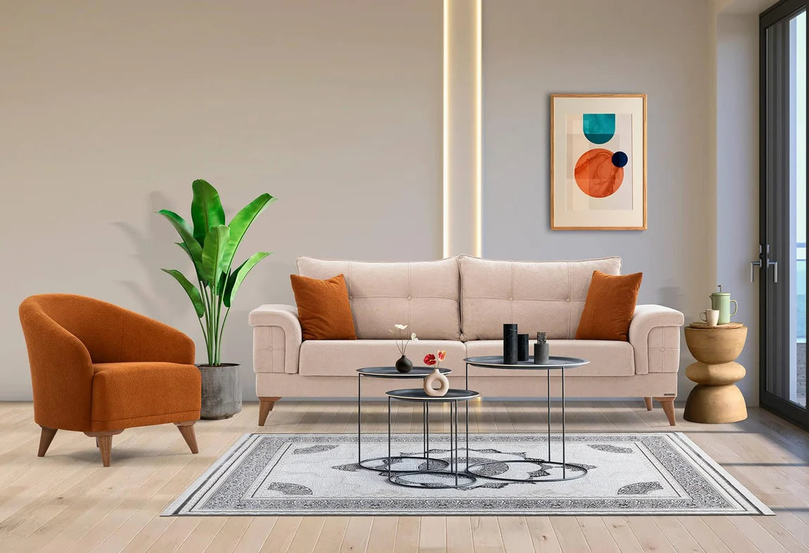Gündoğdu Ventum Kanepe Takımı ( Vizon-Kremit)