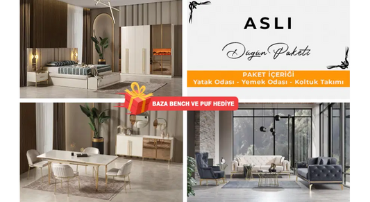 FLYMOB Aslı Düğün Paketi (BAZA BENCH VE PUF HEDİYE)