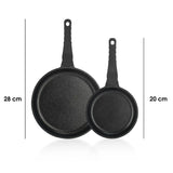SCHAFER Famos XL Döküm Gri Tava Seti - 2 Parça