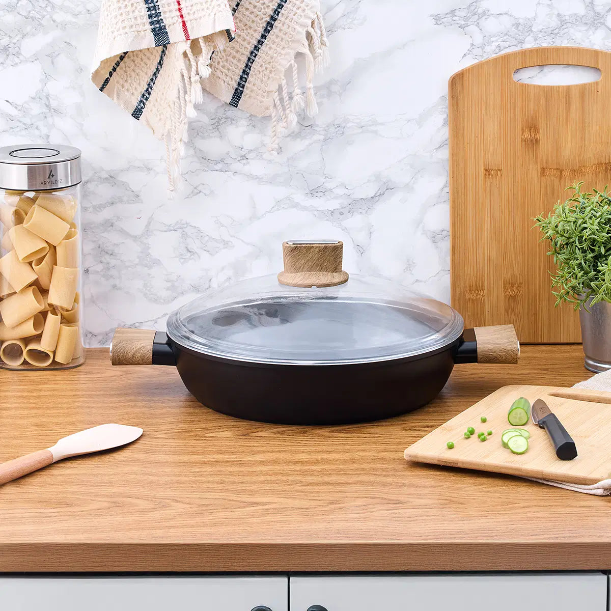 Aryıldız Eco Ceramic Kısa Tencere 30 cm