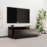 ADORE Vision Çekmeceli Tv Sehpası - Sonoma-Parlak Lake Siyah 117x48x40 cm