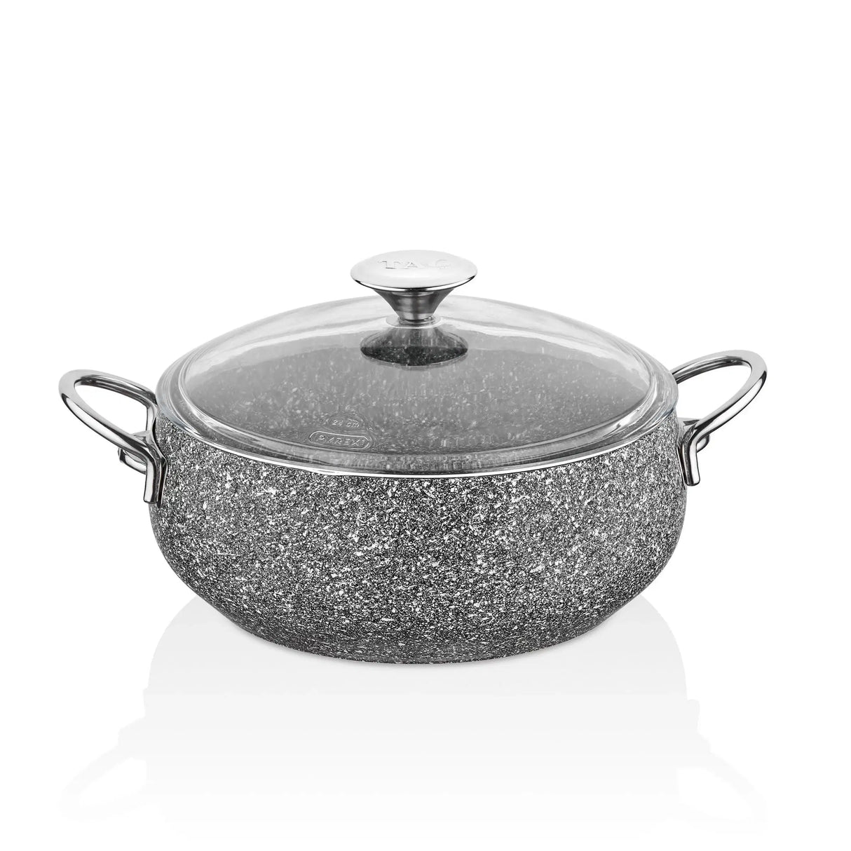 TAC EV MasterCook Tombik Gri Metal Sapli Tencere Seti  - 7 Parça