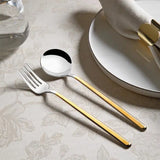 NEHIR Sofia Gold Satin - 30 Parça Çatal Bıçak Kaşık Takimi