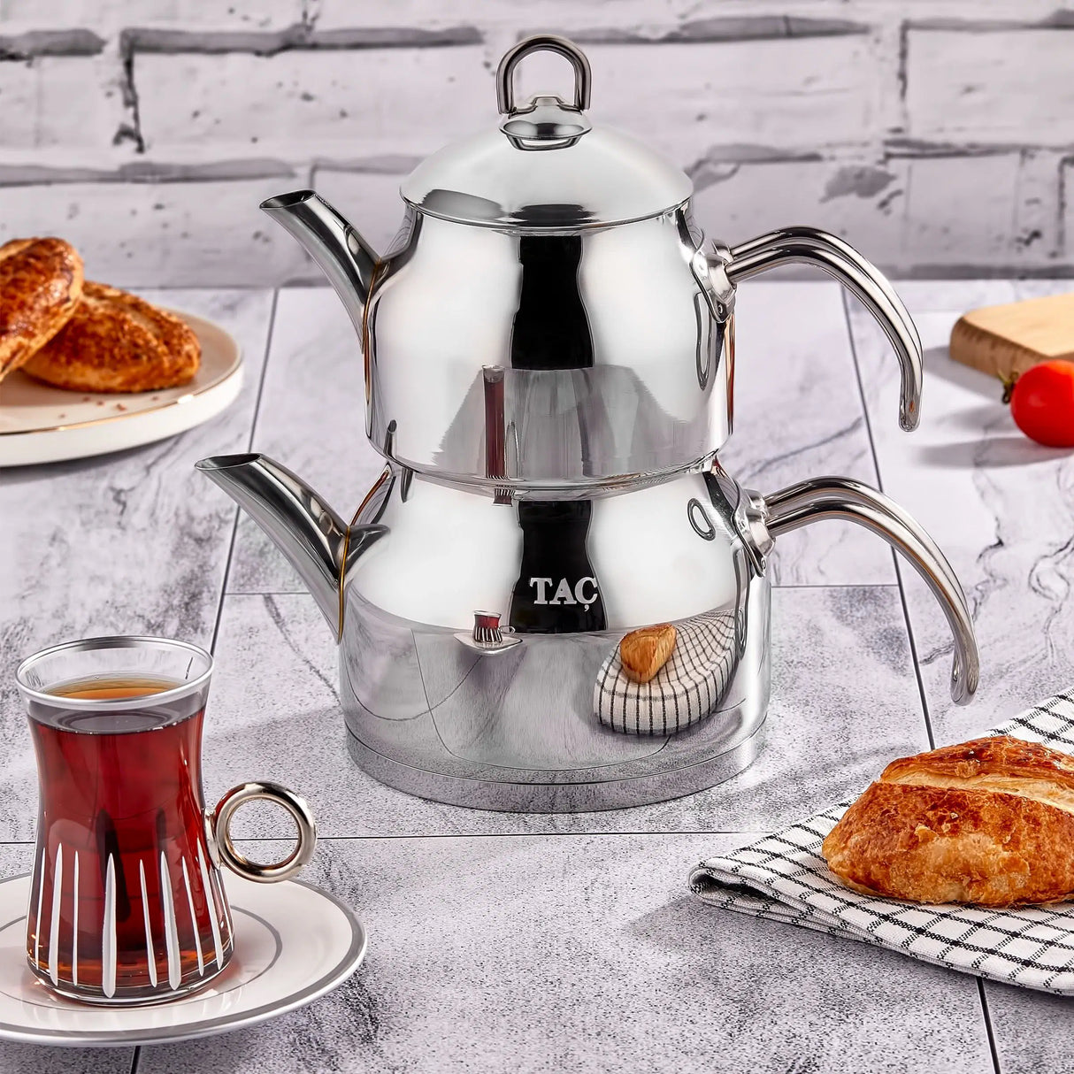TAC EV Grosso Mini Boy Çaydanlık Çelik Kapak
