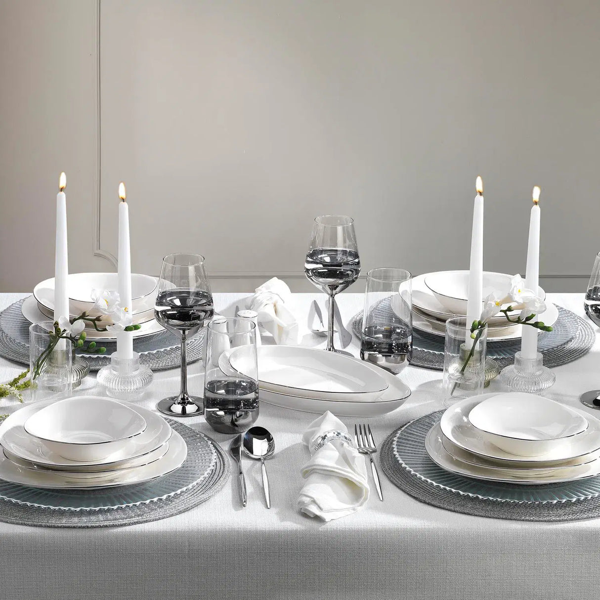 SCHAFER Dina Platin Yemek Takımı - 56 Parça