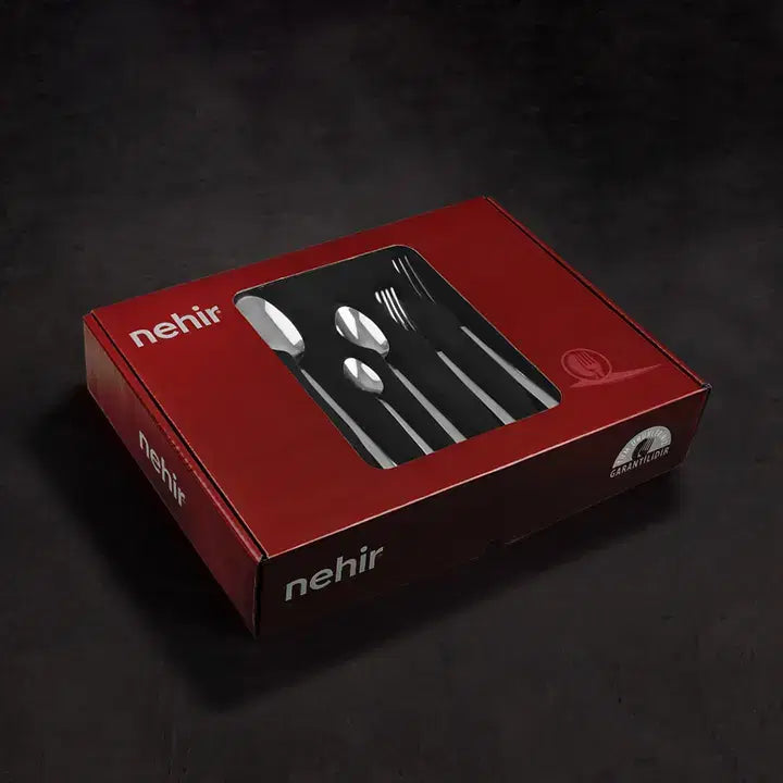 NEHIR Lizbon Sade - 30 Parça Çatal Bıçak Kaşık Takimi
