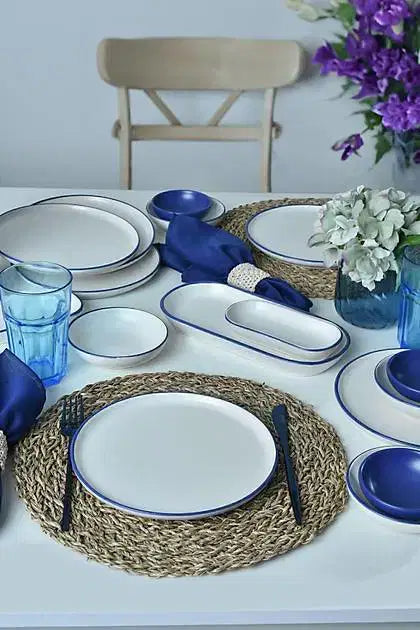 KERAMIKA Line Blue Kahvaltı Takımı 18 Parça 6 Kişilik 20004