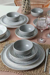 KERAMIKA Stone Nordic Yemek Takımı 24 Parça 6 Kişilik 21426-27