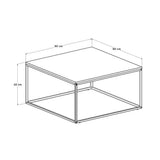 ADORE Profile Kare Orta Sehpa - Koyu Ceviz (Oslo Ceviz) 80x42x80 cm