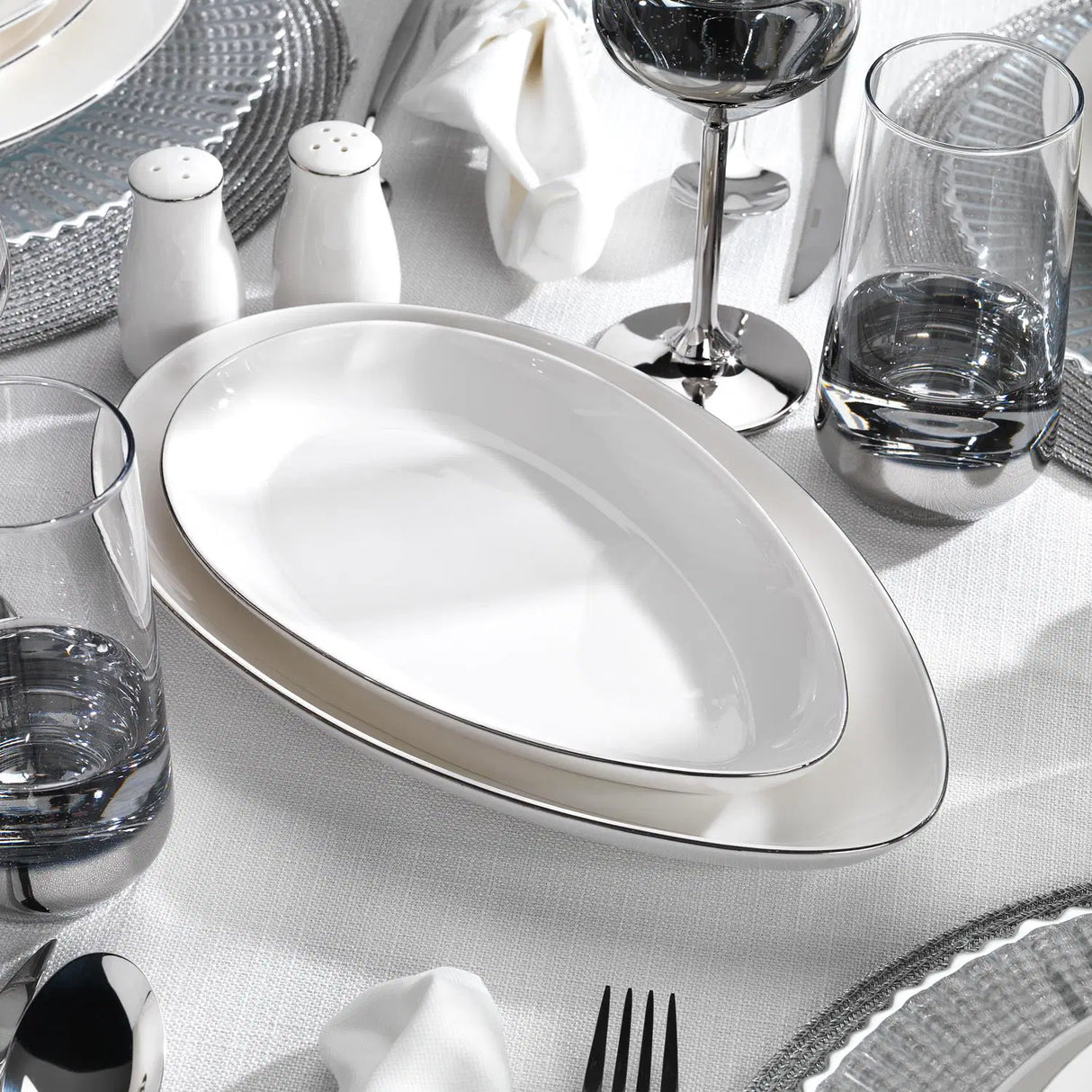 SCHAFER Dina Platin Yemek Takımı - 56 Parça