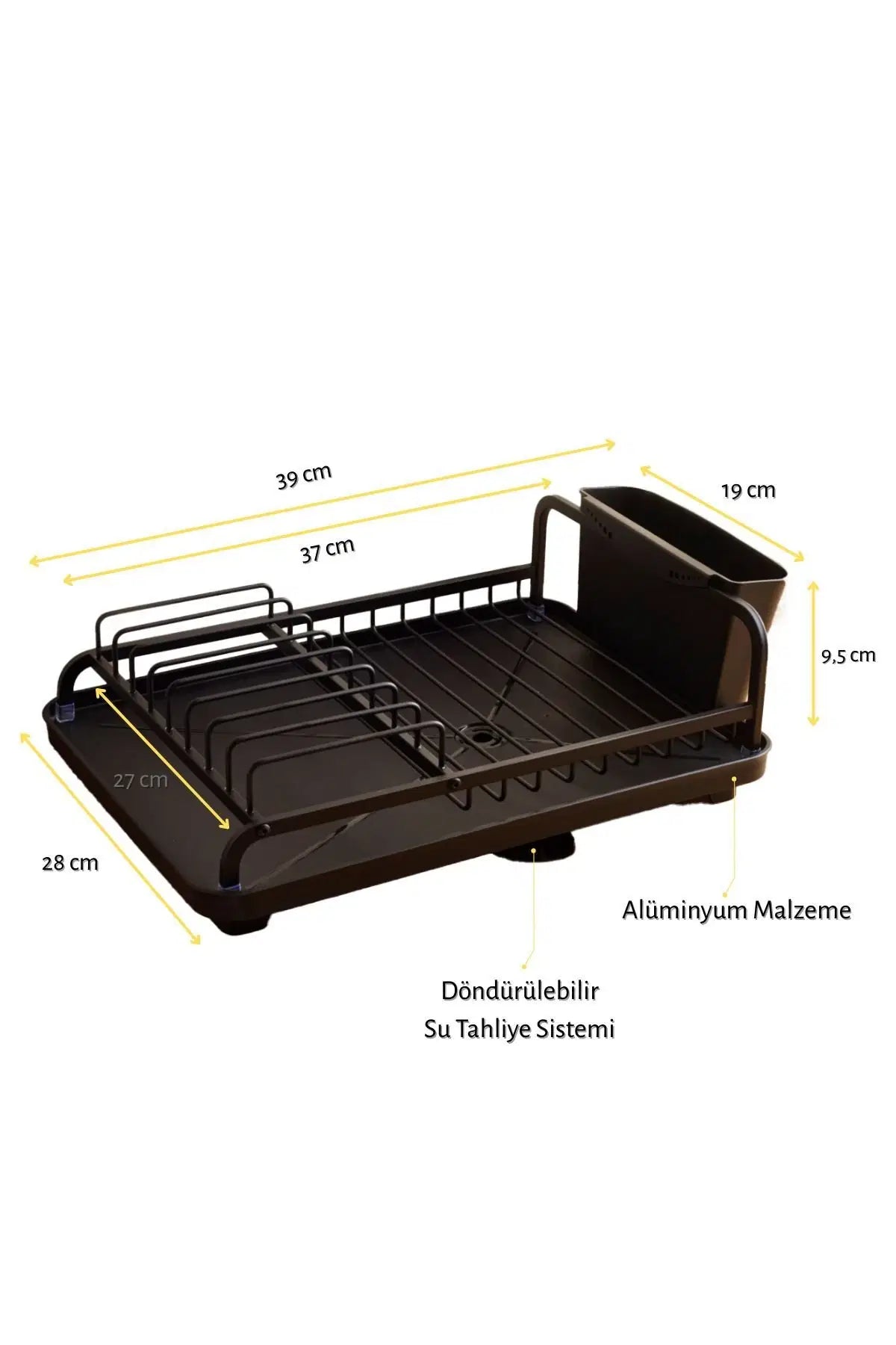 PEROTTI Gourmet Black Alüminyum Bulaşıklık Tabaklık
