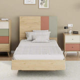 ADORE Terra Tek Kişilik Karyola-Florida Meşe/Karışık Renk 107x110x205 cm