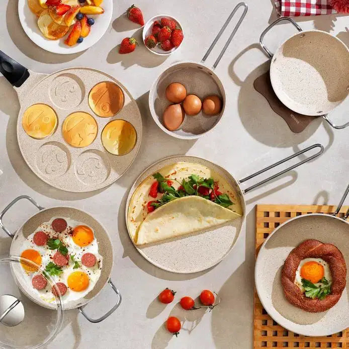 SCHAFER Breakfast Pişirme Seti 7 Parça - Kahve