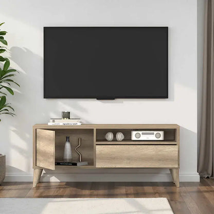 ADORE Retro Çekmeceli Tv Sehpası - Açık Ceviz (Tori) 120x50x40 cm