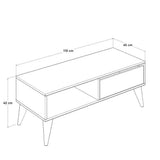 ADORE Step Dikdörtgen Orta Sehpa - Açık Ceviz (Tori) 110x42x65 cm