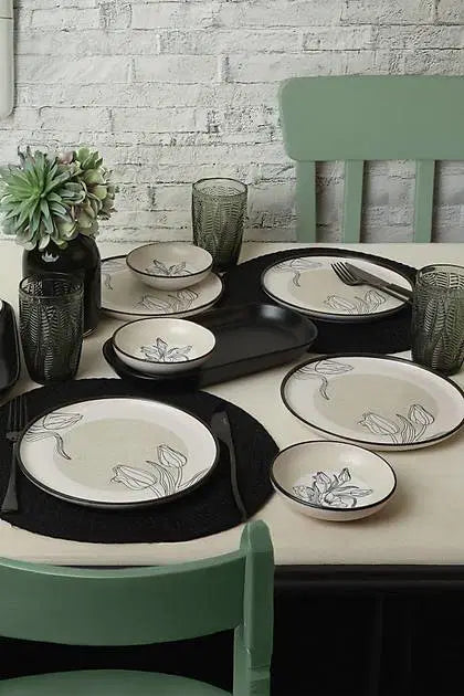 KERAMIKA Shade Flowers Kahvaltı Takımı 10 Parça 4 kişilik 21847-48