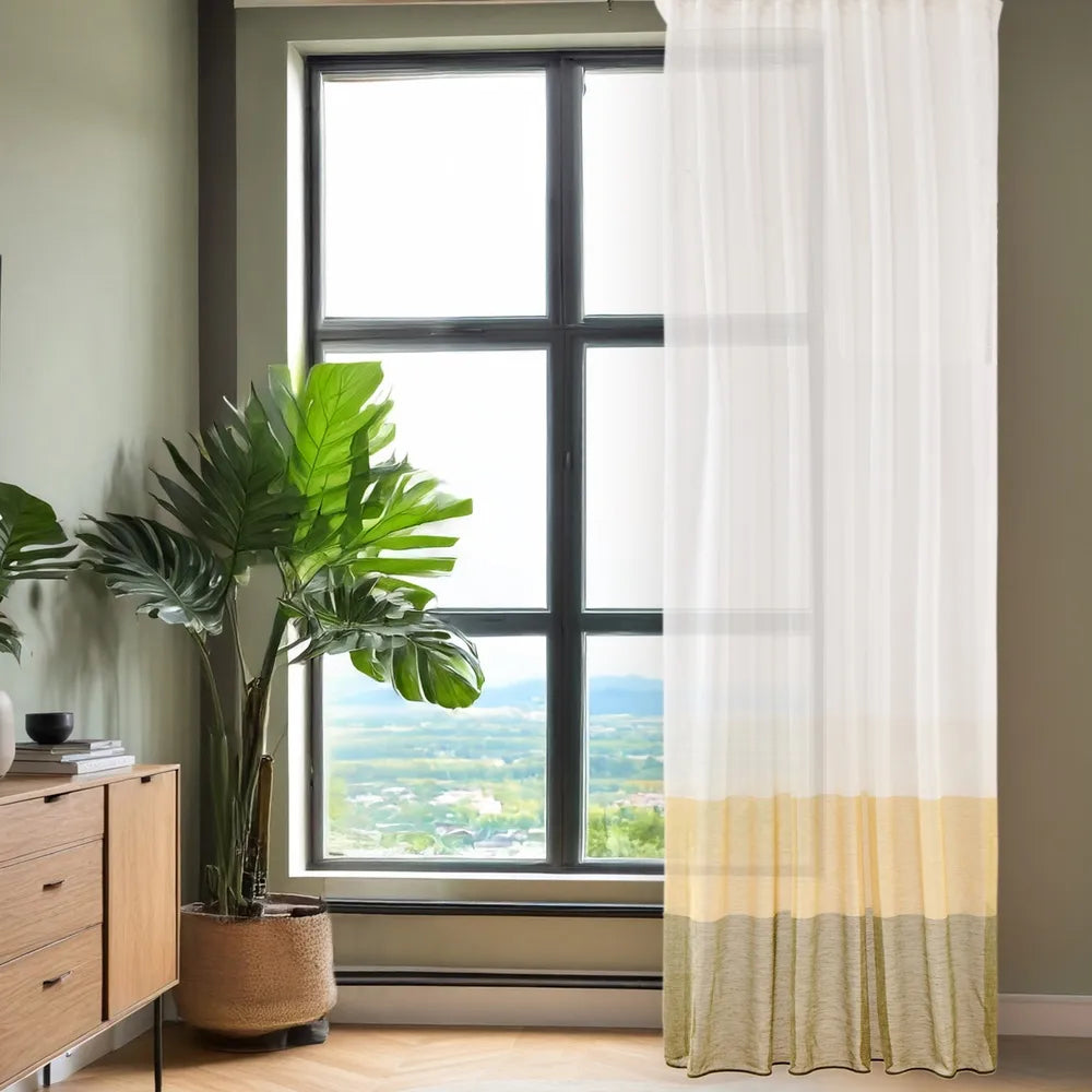 Evidea Soft Sarı Yoğunluklu Fon Perde - Renkli / Sarı - 140x270 cm