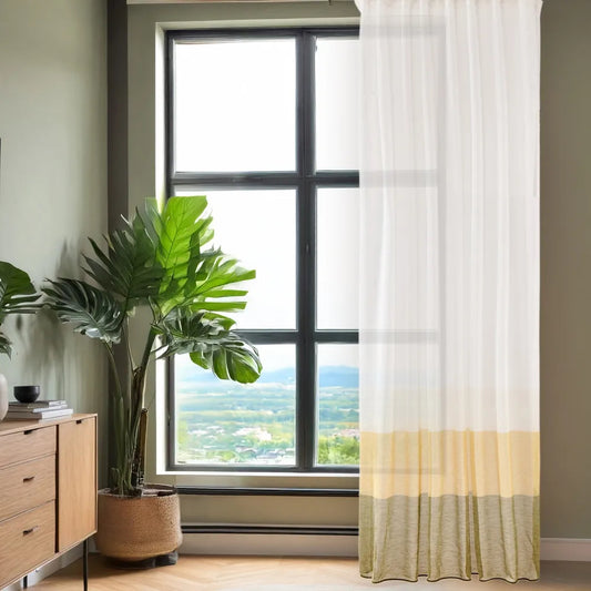 Evidea Soft Sarı Yoğunluklu Fon Perde - Renkli / Sarı - 140x270 cm