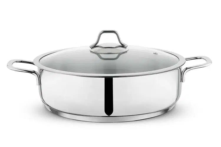 SCHAFER Held Çelik Basık Inox Tencere 28cm - 2 Parça