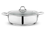 SCHAFER Held Çelik Basık Inox Tencere 28cm - 2 Parça