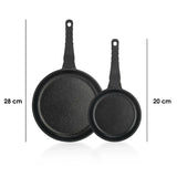 SCHAFER Famos XL Döküm Gri Tava Seti - 2 Parça