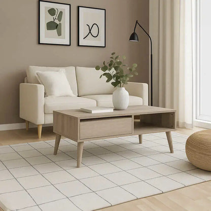 ADORE Step Dikdörtgen Orta Sehpa - Açık Ceviz (Tori) 110x42x65 cm