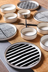 KITCHEN LIFE 12 Parça 6 Kişilik Stackable Evil Eyes Kahvaltı Takımı