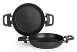 SCHAFER Black Stone 2'li Siyah Sahan Seti 18+22cm