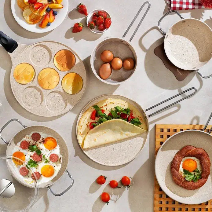 SCHAFER Breakfast Pişirme Seti 7 Parça - Kahve