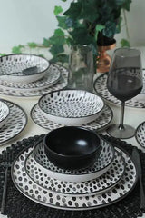KERAMIKA Keraart Shadow Nordic Yemek Takımı 24 Parça 6 Kişilik 21434