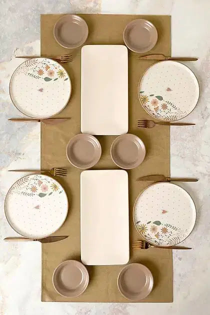 KERAMIKA Soft Bloom Kahvaltı Takımı 12 Parça 4 Kişilik 22875