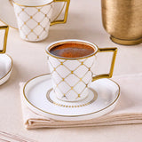 Aryıldız Perla 12 Parça 6 Kişilik Kahve Fincan Takımı 90 ml
